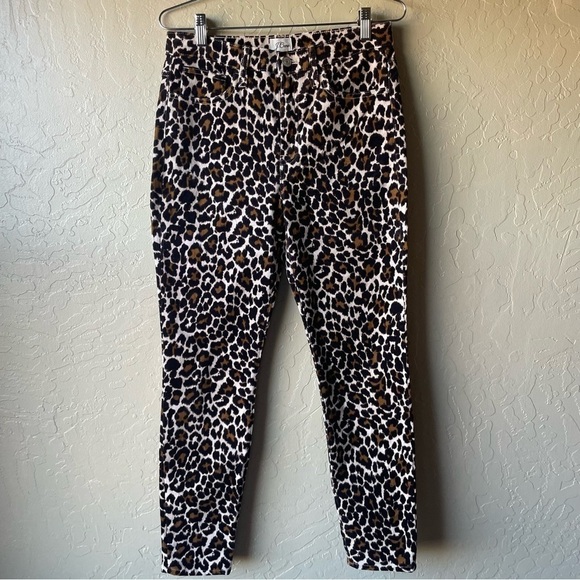 J.Crew 10" Highest Rise Toothpick Leopard Skinny Corduroy Pants - Picture 3 of 12